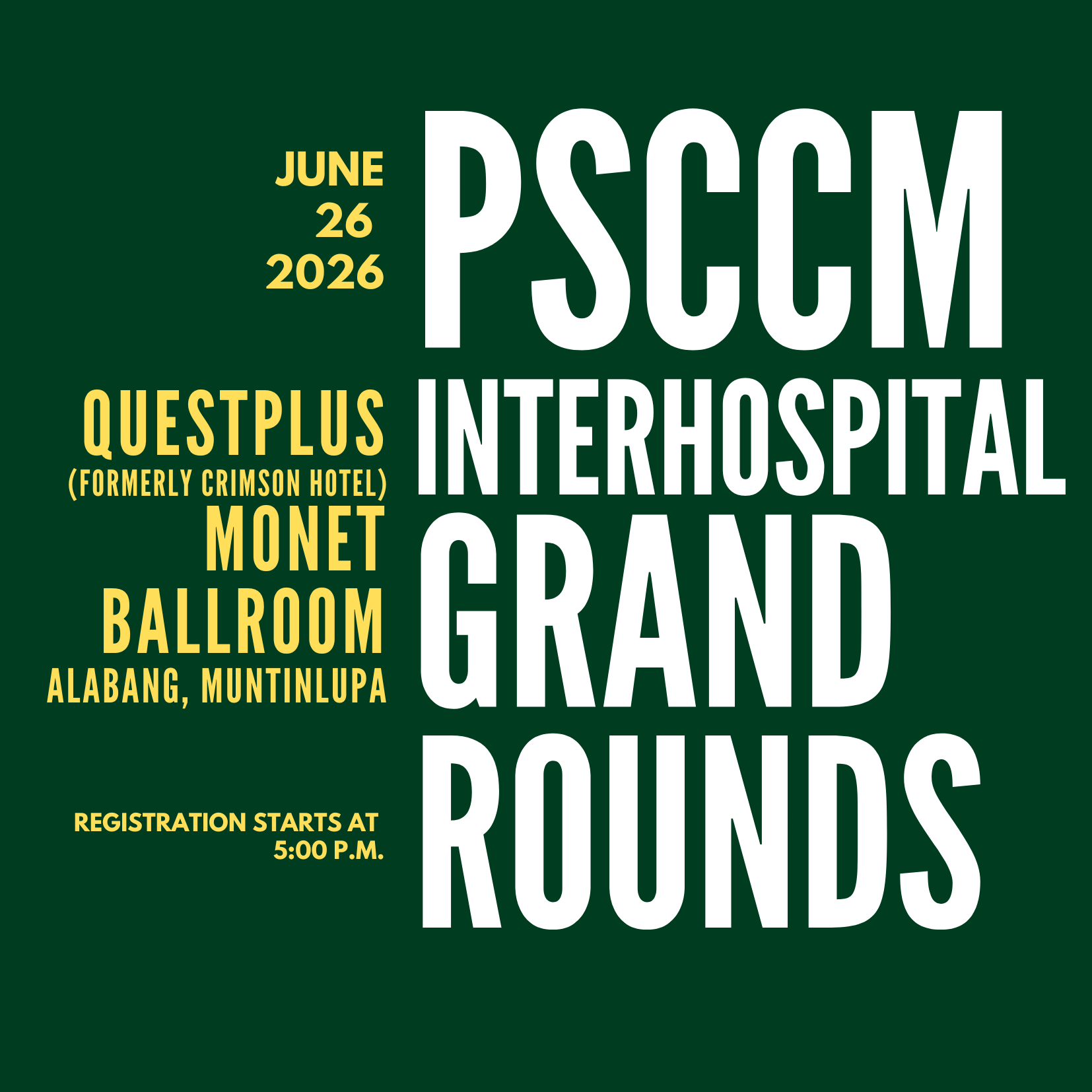 Morning Ground Rounds PSCCM Interhospital Ground Rounds — PSCCM